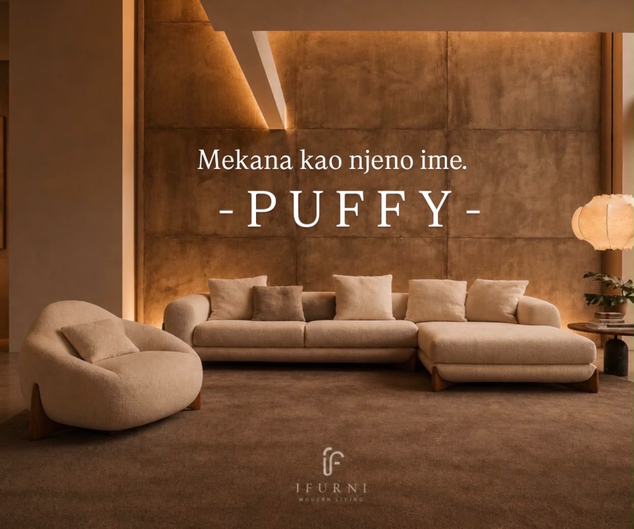 PUFFY sofa i fotelja u enterijeru